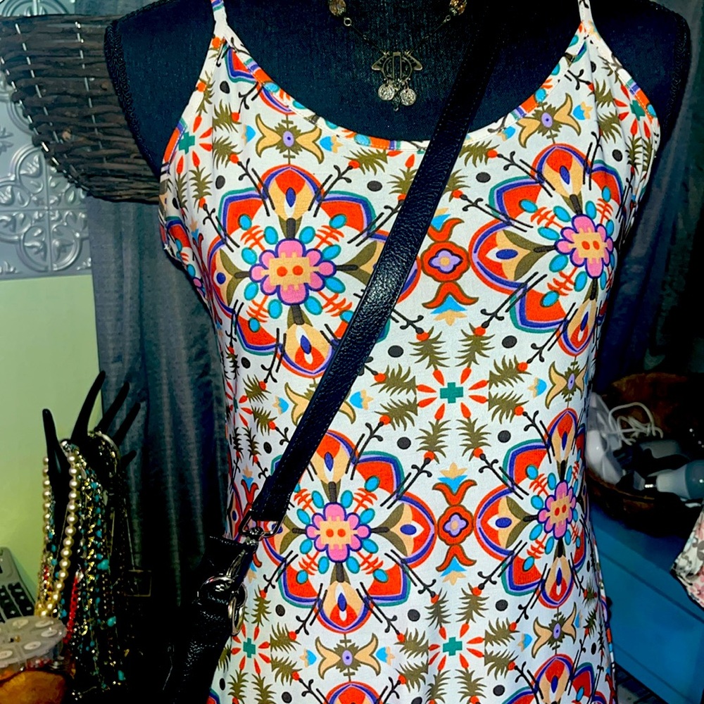 #258-(Large)West Loop Spaghetti strap Dress, slimming, dress has stretch